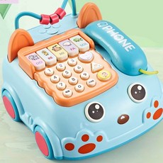 兒童電話玩具 聲光音樂 益智早教玩具 BSMI: M74979, 1個, 藍色【電池】