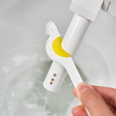 智慧型電動噴水馬桶刷 一次性噴嘴清潔刷 適用於免治馬桶縫隙清潔, 1個, 單一選項, 白色