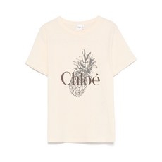 끌로에 로고 코튼 티셔츠
