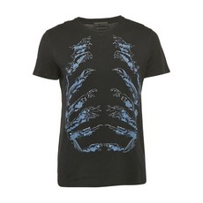 알렉산더 맥퀸 중고 그래픽 프린트 코튼 티셔츠