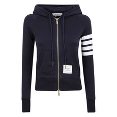 톰 브라운 드로스트링 후드 집업 스웨트셔츠