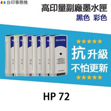 HP 72 高印量副廠墨水匣《抗升級版本》, C9371A 藍色副廠墨水匣, 1個