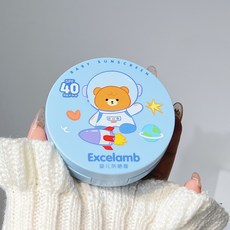 Excelamb 嬰兒防曬霜 溫和物理防曬 防水防汗, 1個, 宇宙熊