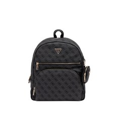 게스 모노그램 패턴 지퍼 포켓 백팩