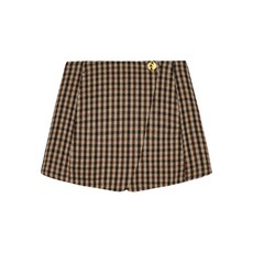 가니 체크 미니 스커트