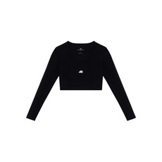 발렌시아가 로고 크롭 탑