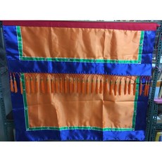 泓展工藝坊 露營野餐必備 簡約風格 耐用易清潔, 1個, 全素黃桌圍
