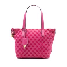 로에베 중고 2010 애너그램 캔버스 토트 백