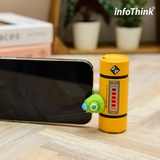 【infothink】怪獸電力公司新款福神版口袋快充行動電源電力瓶, 大眼仔福神,Type-c