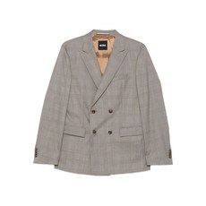 보스 더블 브레스티드 체크 수트