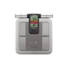 OMRON 體重體脂計-身體圖表 四點式, 白銀灰, 1個, N/A