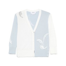 톰 브라운 페더 인타르시아 코튼 가디건