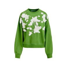 에센셜앤트워프 플라워 모티프 시퀸 스웨트셔츠