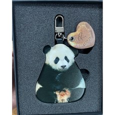 熊貓 福寶 周邊商品:馬克杯 卡包皮夾 毛毯 滑鼠墊 保溫杯, 1個, 睿寶皮質行李牌(現貨