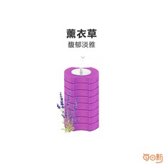 ASWEI 拋棄式馬桶刷 灰色, 1個, 薰衣草一包8入