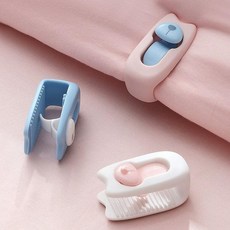 被子固定器 無針 不傷被子 床單防滑夾, 小熊 6個裝 袋裝 顔色隨機