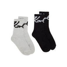 칼 라거펠트 로고 자카드 양말 2팩 세트
