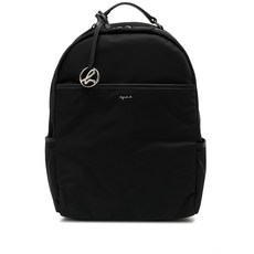 아네스베 로고 참 지퍼 백팩