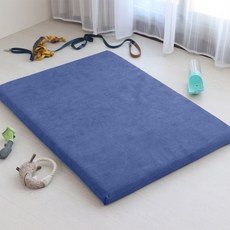 【熊棉】台灣製造 寵物減壓墊 兒童防摔墊 - 毛孩關節保護 阻隔地板冷暖 耐抓耐磨沙發布, 海軍藍, 1個