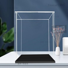 超大尺寸透明壓克力展示盒 手辦公仔積木收納展示盒, 1個, 長40寬35-默認黑底(要厚白底留言,高70