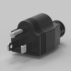 美式美規515P三腳電源插頭 15A 125V, 黑色,1個裝, 1個