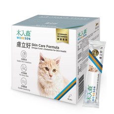 木入森 寵物益生菌貓排毛粉 寵物皮膚 狗關節 寵物魚油 去淚痕 福媽寵物, 1g, 1個, (貓) 膚立好-50包x2+25包