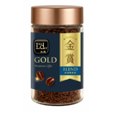 力代 Gold 金賞 即溶咖啡 經典風味, 1個, 藍標 順口, 55g, 1個裝