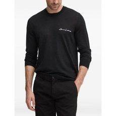 아르마니익스체인지 로고 자수 스웨터