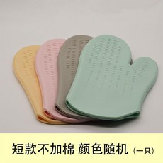 無標題 硅膠手套 防燙硅膠手套 日式微波爐烘焙廚房家用烤箱耐高溫通用加厚隔熱, 1個, 不加棉薄款 顏色隨機 一隻