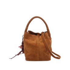 데이트 파니에 스웨이드 탈부착식 스트랩 핸드백