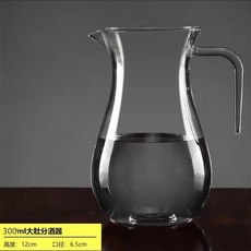 亞克力加厚防摔冷熱兩用涼水壺 1.1升, 1個, 透明分酒壺300ml,1個裝