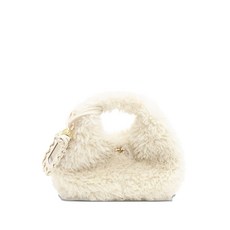 가니 퍼 호보 미니 토트 백