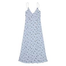 가니 플로럴 프린트 랩 드레스