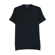 조르지오아르마니 로고 자수 티셔츠