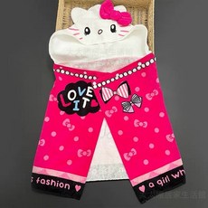 卡通連帽浴巾 兒童連帽浴巾 kitty貓連帽浴巾 蜘蛛人連帽浴巾