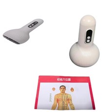 電動經絡刷 按摩器 9檔紅光熱敷, A608款 白色, 升級版