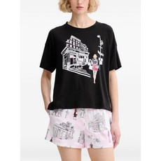 DKNY 프린트 디테일 반소매 파자마