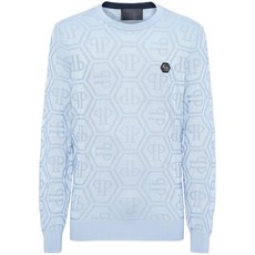 필립플레인 모노그램 자카드 스웨터