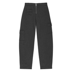 가니 카고 포켓 지퍼 스트레이트 팬츠