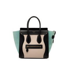 셀린느 중고 2017 마이크로 트라이컬러 레더 러기지 토트 핸드백