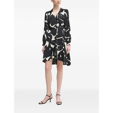 DKNY 아트 프린트 랩 스타일 드레스