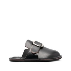 유스인바라클라바 장식 버클 가죽 슬립온