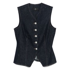 7포올맨카인드 레이디 버튼 데님 베스트