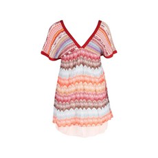 미쏘니 중고 코튼 셰브런 튜닉 드레스