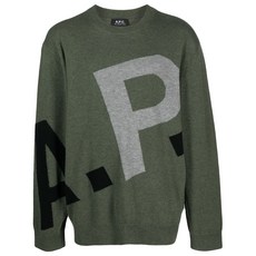 A.P.C. 로고 프린트 메리노 울 스웨트셔츠