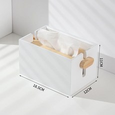 木製紙巾盒 升降式餐巾紙收納盒 簡約桌面收納, 1個, 白色,木蓋子紙巾盒