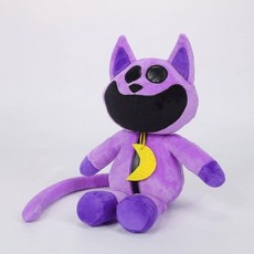 玩具 毛絨玩具 玩偶 公仔 smiling critters 波比毛絨玩具, 1個, 紫色-大嘴猫,30cm-120g-普通包裝