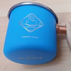 貓貓蟲-咖波 咖波出沒白鐵杯 露營杯 戶外休閒用品, 1個, 河口藍