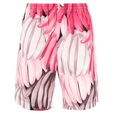 MSGM 바나나 프린트 트랙쇼츠