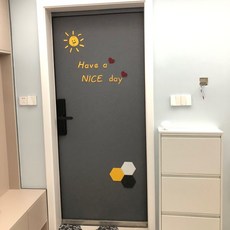 毛氈門貼紙 自粘 隔音 門面翻新 裝飾, 彩灰色 高220釐米*寬105釐米
